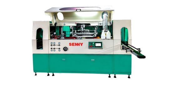 1-2L 50 pcs/Min 1-8 색상 플라스틱 둥근 버킷 UV 스크린 프린팅 기계