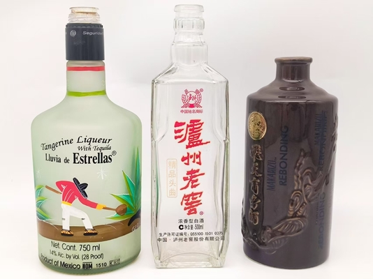 2400pcs/Hr 유리 병 컨테이너 높이 50-350mm를 위한 완전 자동 스크린 프린팅 기계 낮은 초기 투자