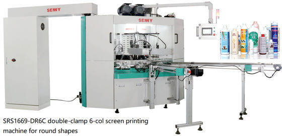 SGS Plastic Bottle Printing Machine , 20pcs/Min Rotary Screen Printing Equipment