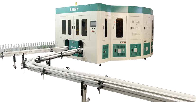 유리병 6색 핫 스탬핑 기계 IR+UV 스크린 프린팅 기계