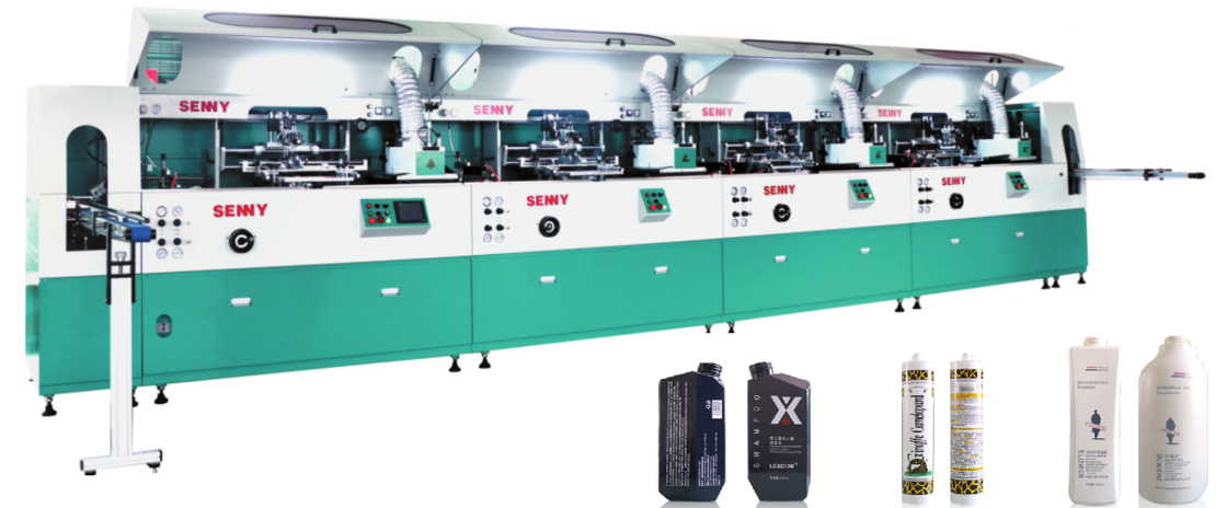 1-8 Colors Plastic Bottle Automatic Linear UV Printing Machine 85 Pcs/Min